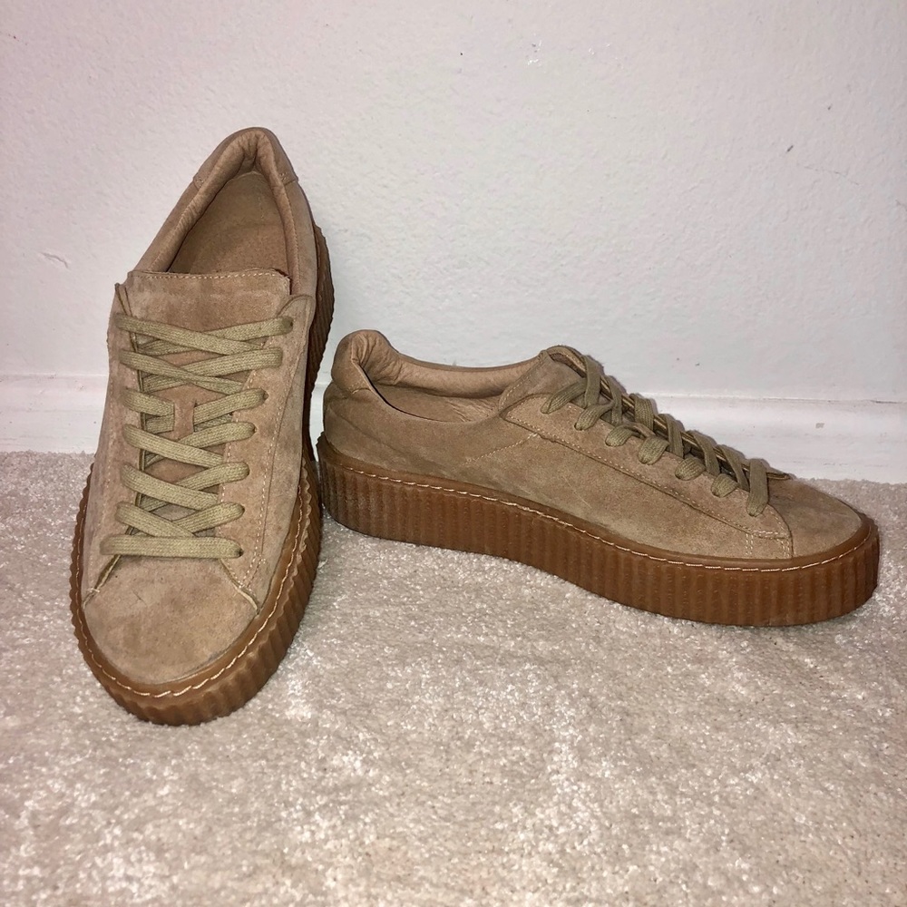 Public Desire platform suede sneakers
